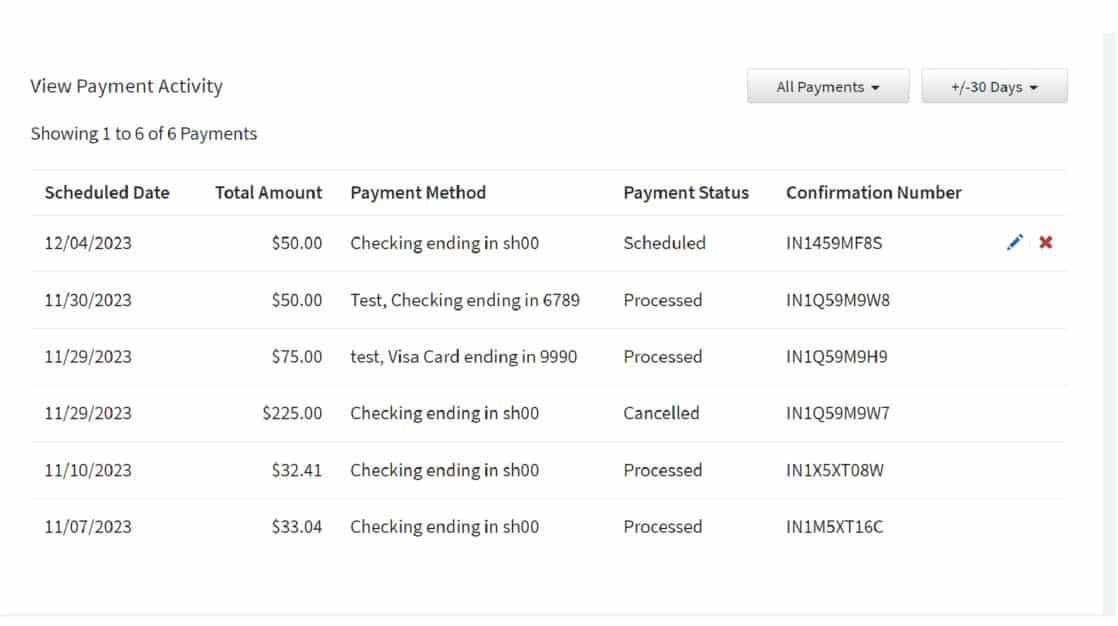 step 2 payment and schedule