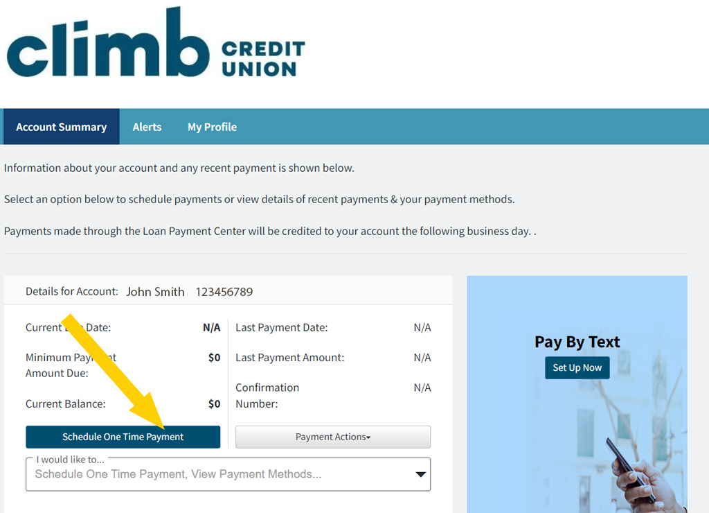 loan payment center set up