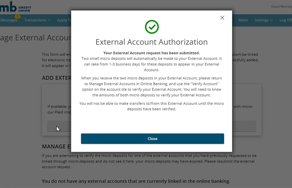 step 4 external account authorization